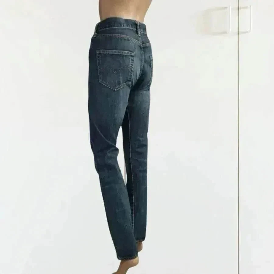 LEVIS 501 - corte reto - cintura alta - 100% algodão - azul escuro - muito bom estado – photo 5